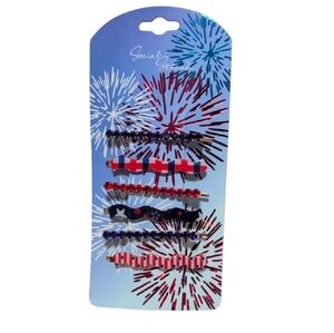 Patriotic Hair Pins Set of 5